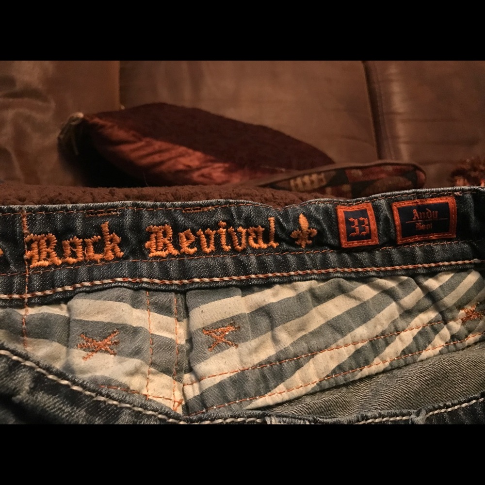 Mens Rock Revival Jeans